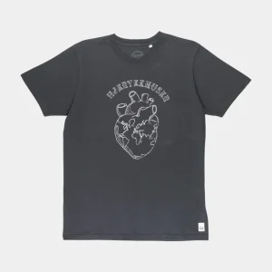 RE.ELSK 01035 | ELSK® HJERTEKNUSER BRUSHED T-SHIRT | PIRATE BLACK