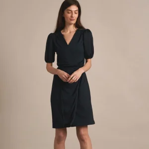 5466 | ELSK® ØSTERILD SLÅ-OM KJOLE | NAVY