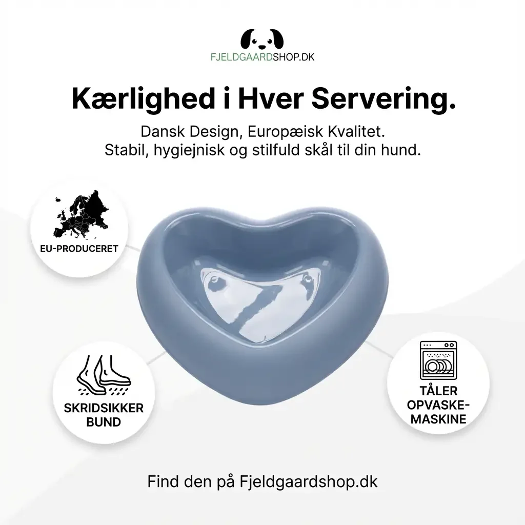 Pandor Hjerteformet Foderskål Blå - Billede 3