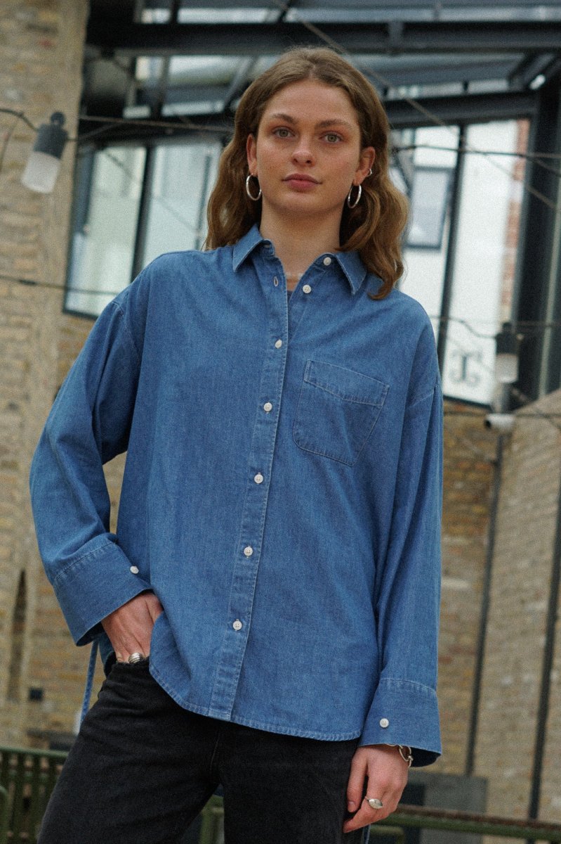 CHAMBRAY WOMEN'S SHIRT - Billede 3