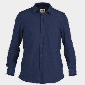 2112 | ELSK®  ESSENTIAL PIQUE SHIRT | NAVY