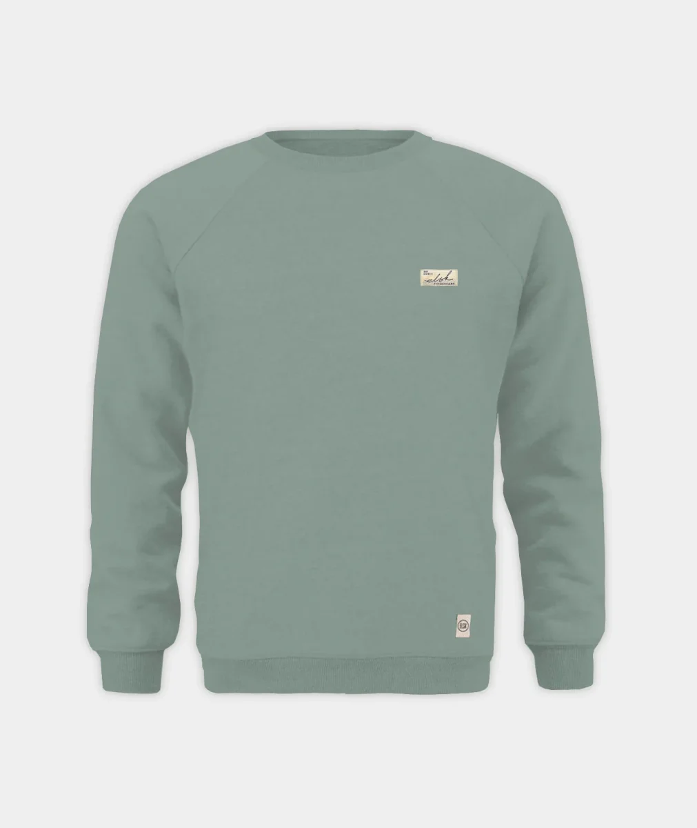 2376 | ELSK® SUNSIGN2 PATCH TVÆRS MEN’S SWEATSHIRT | DUSTY GREEN - Billede 2