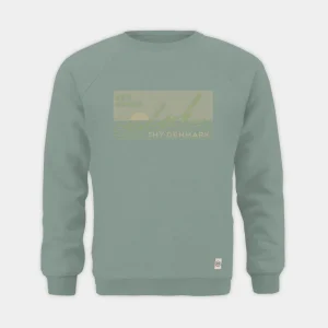 2377 | ELSK® SUNSIGN PATCH TVÆRS MEN’S SWEATSHIRT | DUSTY GREEN