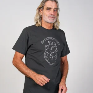 01035 | ELSK® HJERTEKNUSER BRUSHED T-SHIRT | PIRATE BLACK
