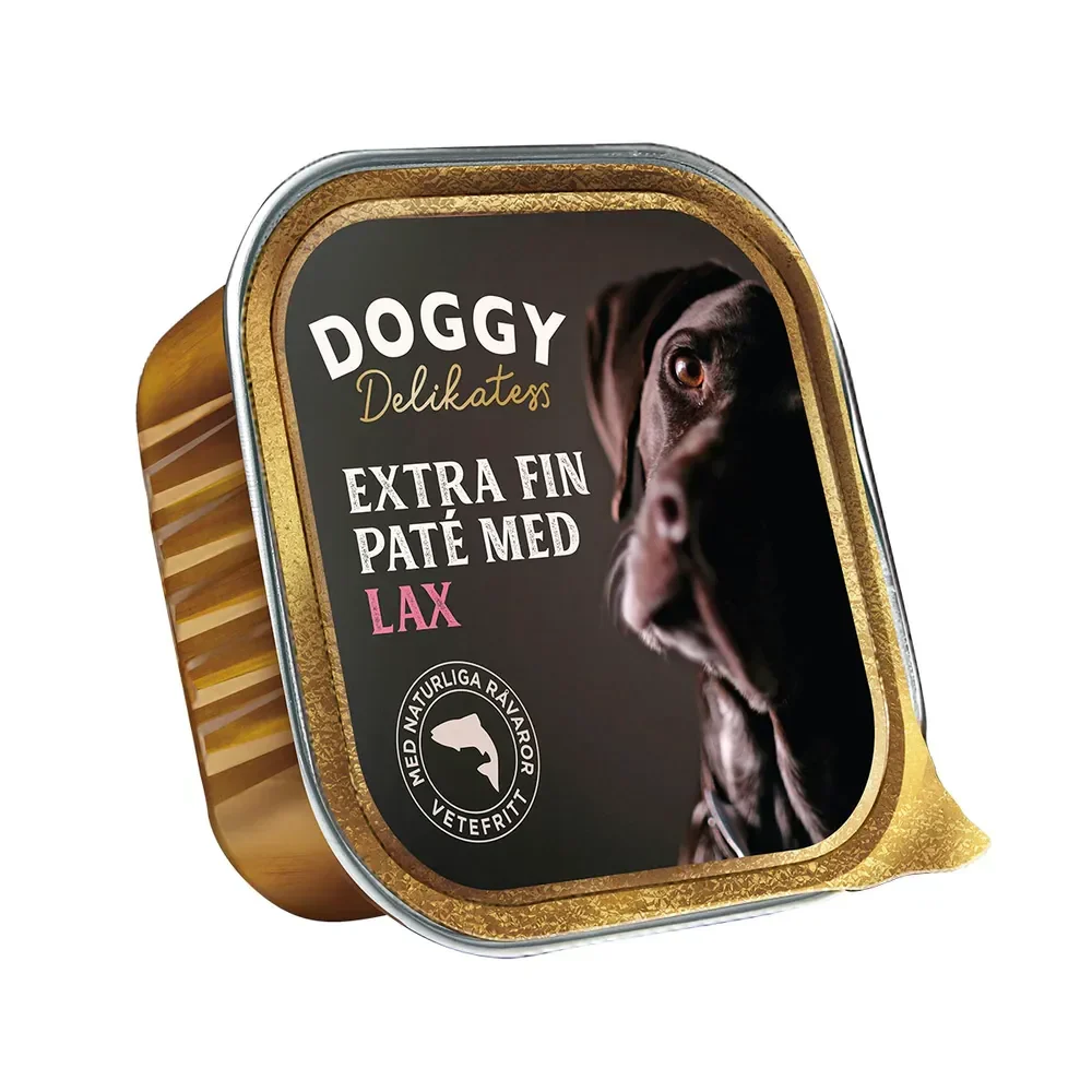 Doggy Delikatesse paté med laks 150 gr.