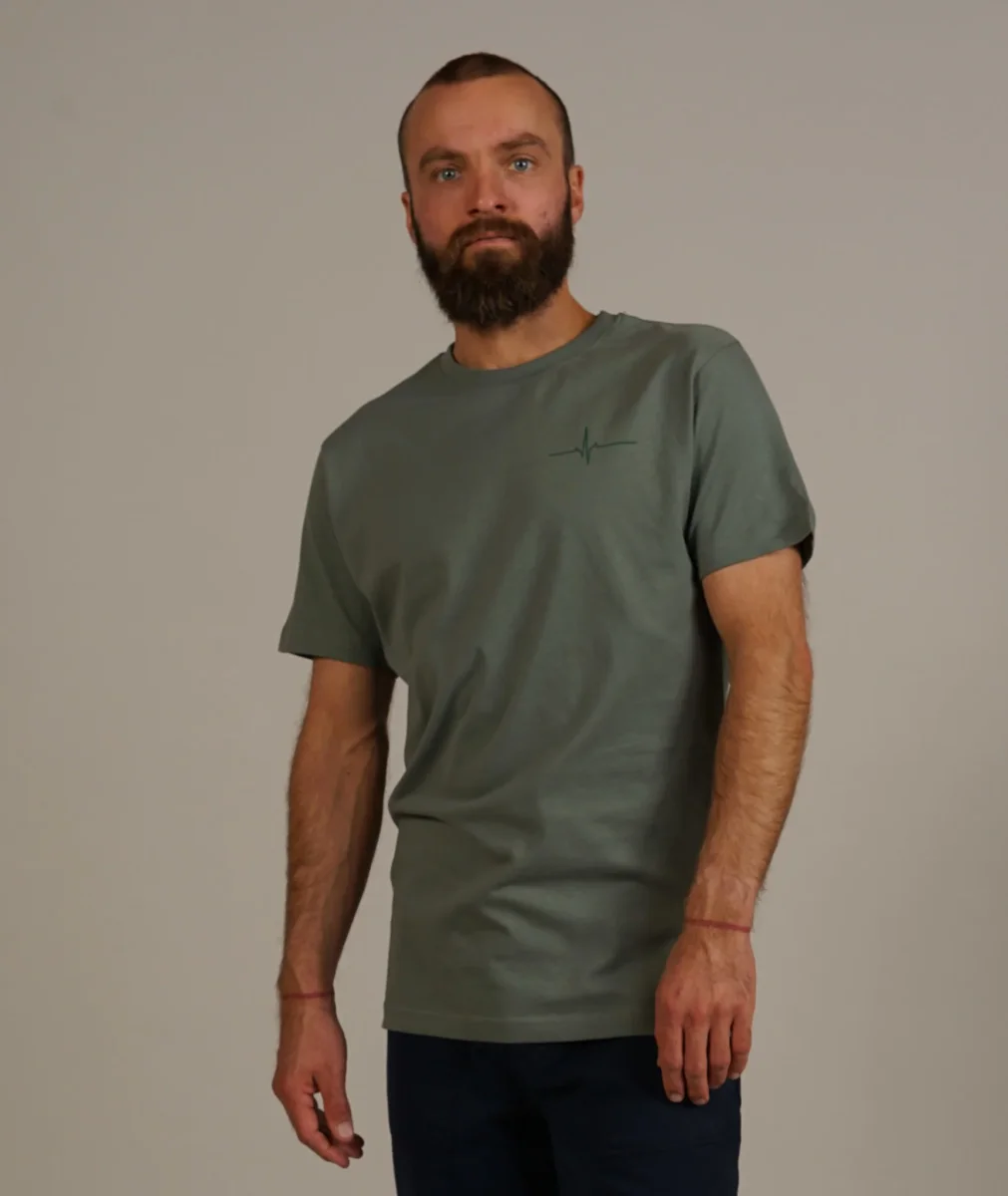 01074 | ELSK® SEABED BRUSHED MEN'S TEE | DUSTY GREEN - Billede 3
