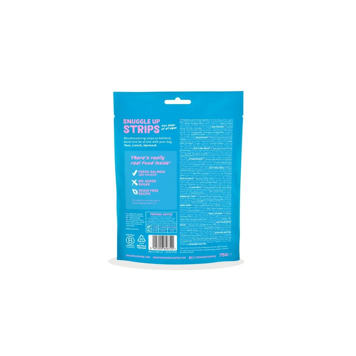 Edgard & Cooper strips med laks til hunde 75 gr. - Billede 3