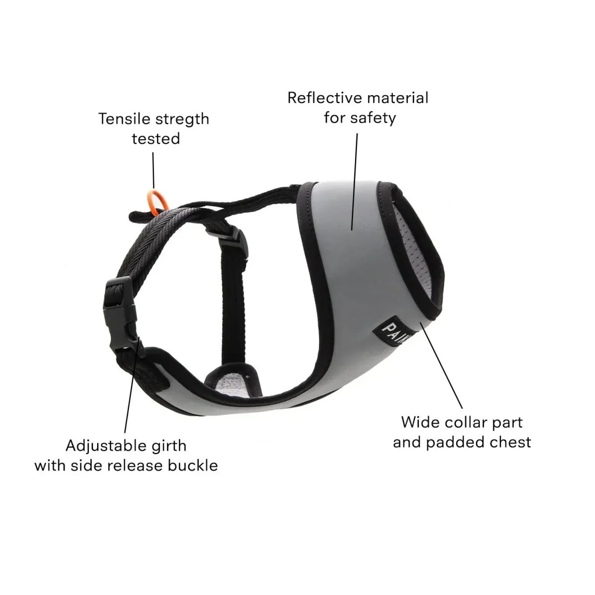 PAIKKA Visibility Hundesele med refleks
