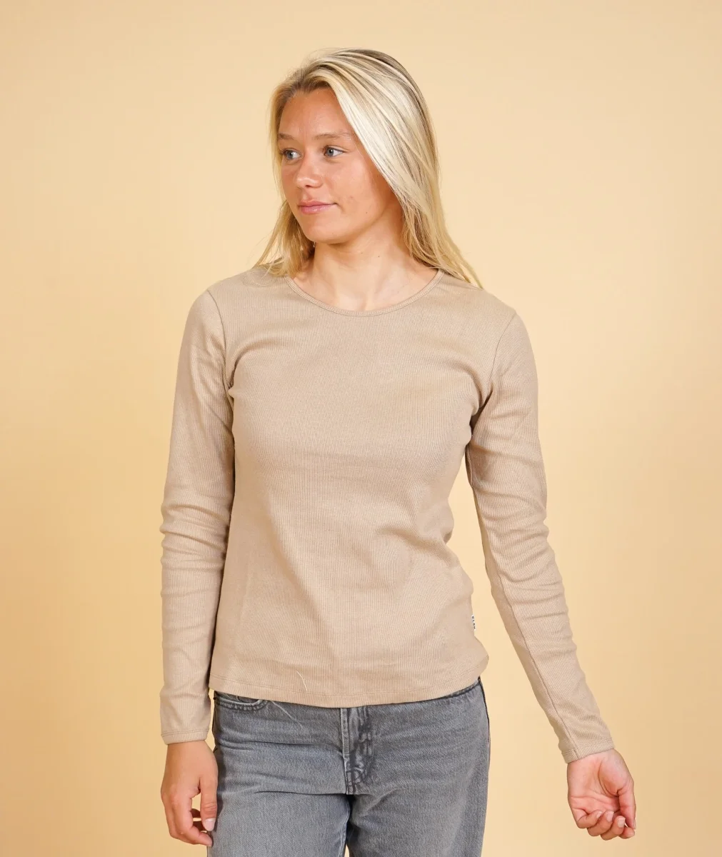 SOLID RIB WOMEN'S LS T-SHIRT - Billede 2