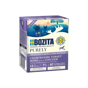 Bozita Purely Puppy & junior Pate med Kalkun og kylling 370 gr.
